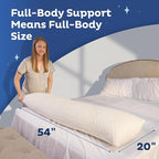 Body Pillow for Adults, Cozy Comfort Down Alternative Pregnancy Pillows - Image 6