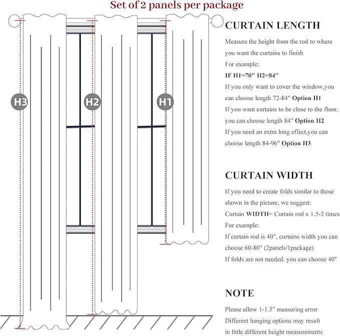 Navy Blue Blackout Curtains 90 Inch Length - Image 5