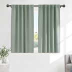 PONY DANCE Black Out Curtains 48 inch Long by PONYDANCE