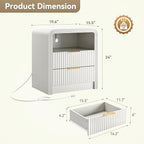 Fluted Nightstand Set of 2 - Image 3