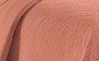 Linen Plus Embossed Coverlet Bedspread Set Oversized Solid Coral Full/Queen Bed - Image 2