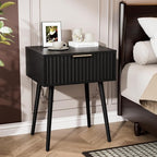 VINGLI Nightstands Set of 2, Fluted Night Stand - Image 3