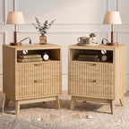 LYNCOHOME Fluted Nightstand by LYNCOHOME