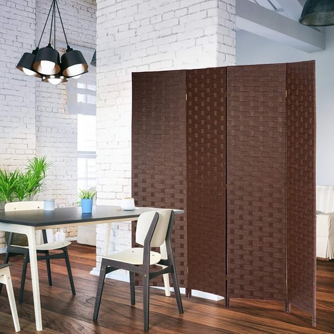 Room Dividers and Folding Privacy Screens 4 Panel 6 ft Foldable Portable Room - Image 4