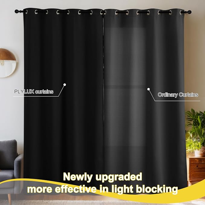 NICETOWN 100% Short Blackout Curtains 36 Inch Length - Image 7