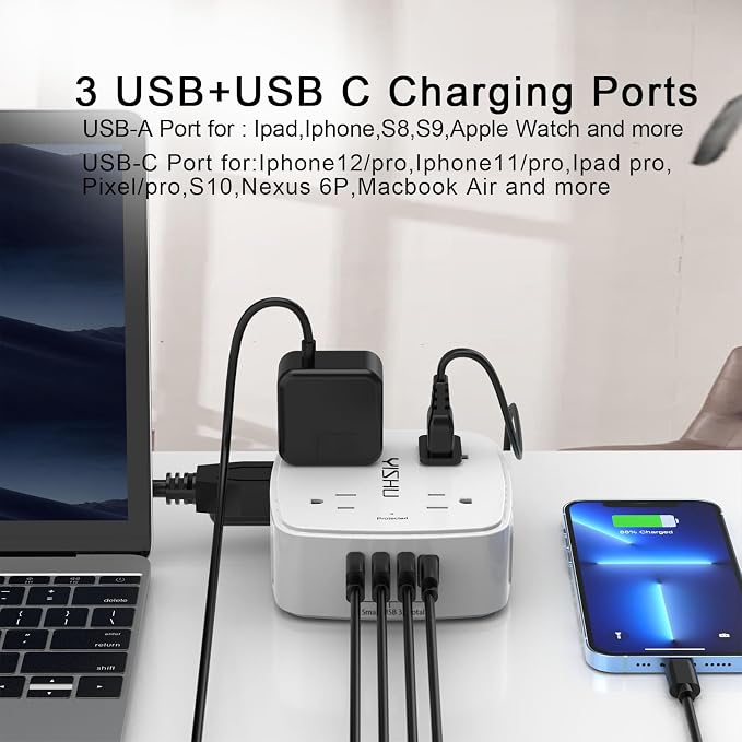 20 Ft Surge Protector Power Strip - Image 3