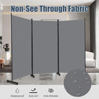 3 Panel Folding Room Divider, Indoor Privacy Screen Space Separator | 6ft - Image 3