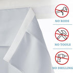 RYB HOME Kitchen Window Curtains Stick on Small Curtains - Image 3