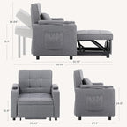 COMHOMA Sleeper Chair Bed, Convertible Sofa Bed Armchair - Image 2