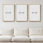 3D Textured Large Framed Boho Neutral Abstract Wall Art Set of 3, 20x30 In | - Image 8