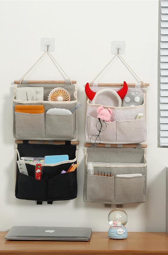 2 Pack Wall Organizer Hanging Basket Wall Storage Bag - Image 3