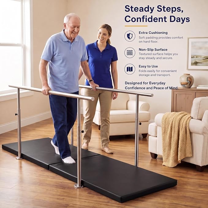 Wesiti 1 Pcs Fall Mat for Elderly Bedside, Anti Fatigue Crash Bed Pad - Image 4