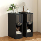 weselon Narrow Nightstands Set of 2, Mid-Century Modern Slim Side End Table - Image 8