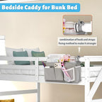 Bedside Caddy, Bedside Storage Bag Hanging Organizer - Image 3