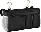 Black Bedside Caddy Storage Bag Bedside Organizer by KOPIRIT