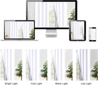 XWZO White 100% Blackout Curtains - Image 9