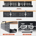 Univivi Under Desk Cable Management Tray, Cable Management, 32 inch, Under Desk - Image 8