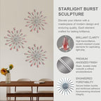 ZEXUIRU 3 Set Silver Starburst Wall Art - Image 4