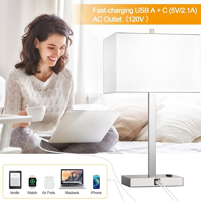 21" Set of 2 Touch Control Table Lamps - Image 7