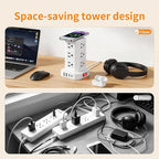 Extension Cord with Multiple Outlets, SMALLRT Power Strip Tower, Outlet - Image 5