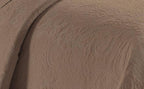 Linen Plus Embossed Coverlet Bedspread Set Oversized Solid Taupe Full/Queen Bed - Image 2