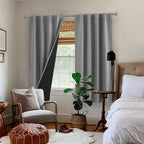 BGment Dove Grey 100% Blackout Curtains 63 Inch Length - Image 9