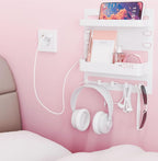 Bedside Wall Organizer for Dorm Bed, Small Room and Nightstand, Wall Mounted by Yieach