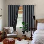 BGment 100% Grey Blackout Curtains - Image 9