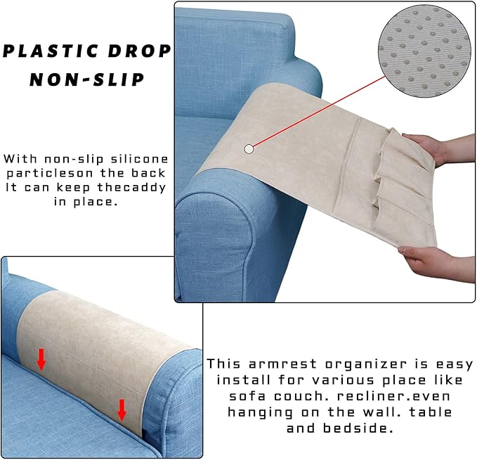Remote Control Holders for Armchairs, Couch Caddy, Featuring Non-Slip Bases | 5 - Image 5