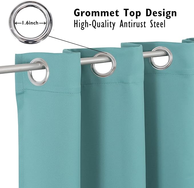 ChrisDowa Room Divider Curtain 120 Inch Long Sliding Door Curtains, 1 Panel | - Image 3