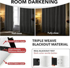 Deconovo Curtains for Living Room, Pattern Blackout Curtains 108 Inch Long | - Image 6