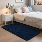 HOMORE Runner Rug 2x4 Navy Blue Fluffy Rug Runner - Image 4