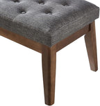 24KF Linen Upholstered Buttons Tufted Entryway Bench - Image 7