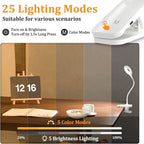 Rechargeable Clamp Light, LED Bed Reading Lamp - Image 6