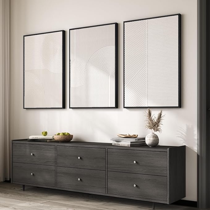 Large Framed 3D Textured Abstract Wall Art - Image 4