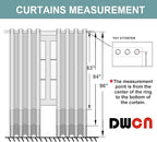DWCN White Room Darkening Curtains 63 inch Long - Image 6