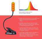 hooga Amber Book Light – Blue Light Blocking Reading Light - Image 5