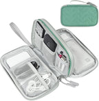 FYY Electronic Organizer, Travel Tech Pouch, Cable Organizer Green Quilted | by FYY