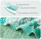 Whale Flotilla Patchwork Quilts Queen Size, Extra Soft Floral Bedspreads | - Image 4