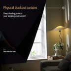 AJAZZ 100% Black Out Curtains Adhesive Blackout Temporary Curtain No Drilling - Image 2