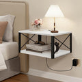 Floating Night Stand, Modern Bedside Shelf Wall Mount, Floating Side Table by Homode