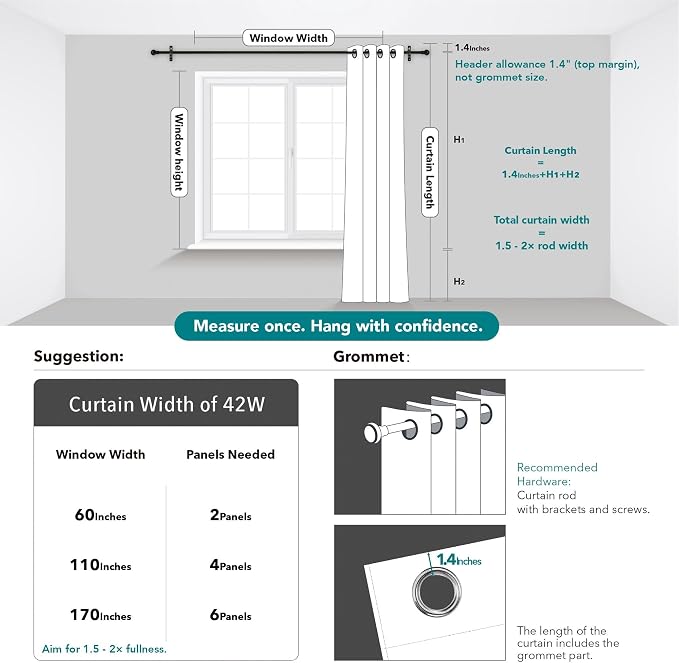 Deconovo Total Blackout Curtains - Image 3