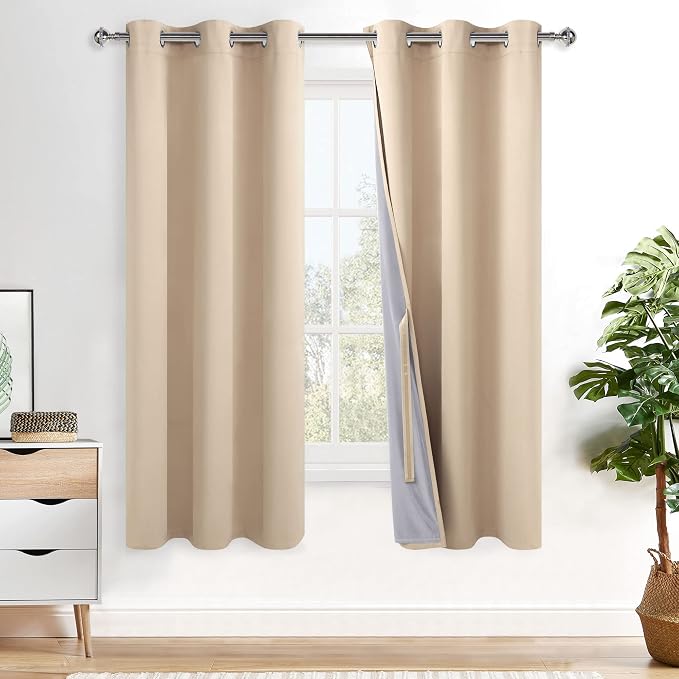 XWZO 100% Blackout Curtains 63 Inches Long by XWZO