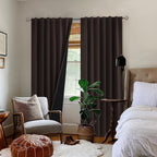 BGment Brown 100% Blackout Curtains - Image 9