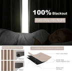 Topfinel 92 inch Long Blackout Curtains 2 Panels Set Neutral Beige Window - Image 5