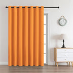 CUCRAF Custom Orange Blackout Curtains 1 Panel Set, Thermal Insulated Grommet by CUCRAF