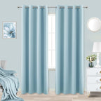 KOUFALL Light Blue Curtains 84 Inch Length by KOUFALL