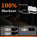 100% Blackout Curtains for Bedroom Room, 2 Thick Layers Thermal Insulated - Image 4