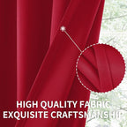 BGment Red Short Blackout Curtains 36 Inches Length - Image 6