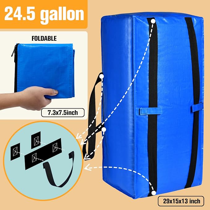 Heavy Duty Blue Moving Bags - Image 2